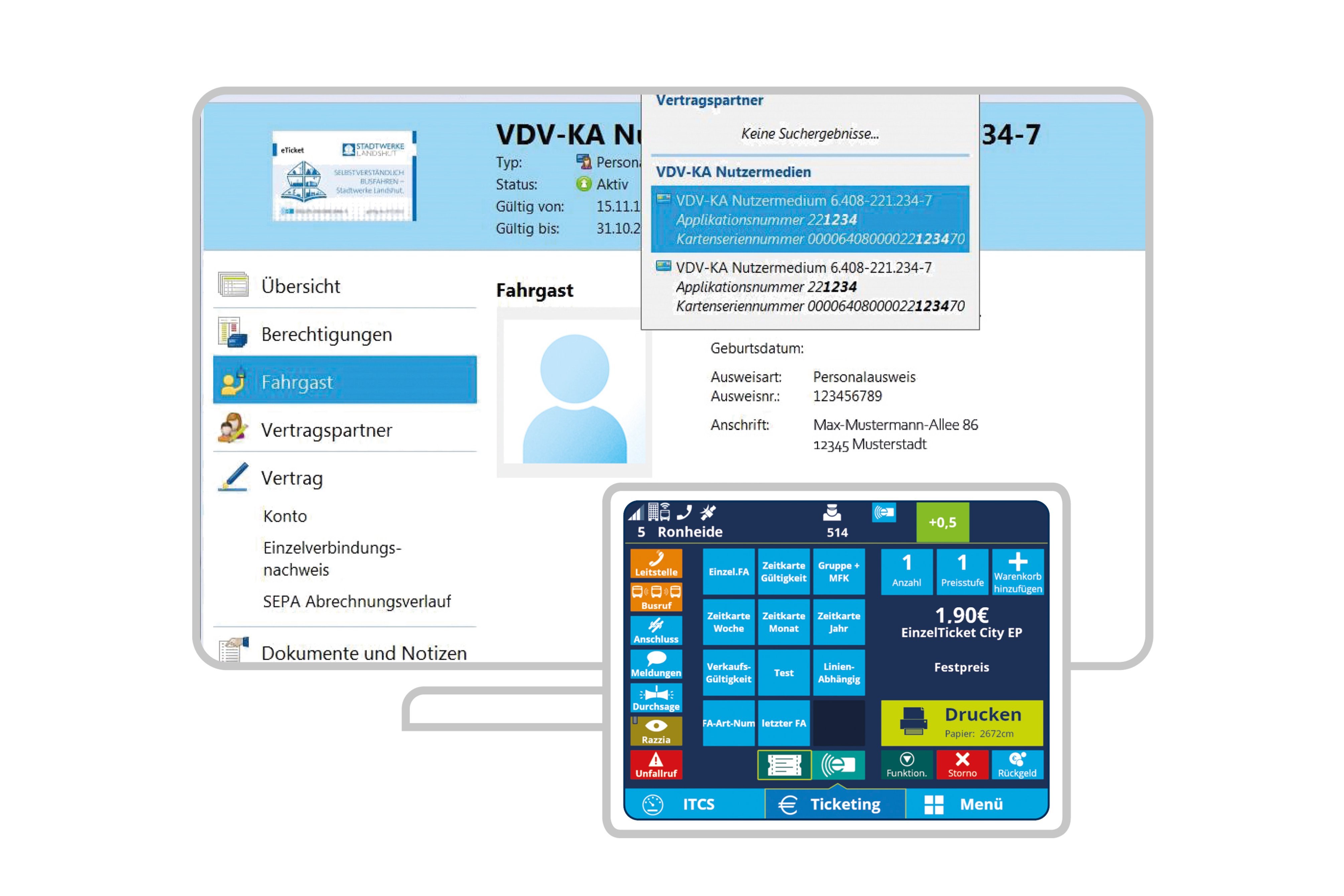 Fahrscheinverkauf und -kontrolle mit IVU.fare und IVU.ticket
