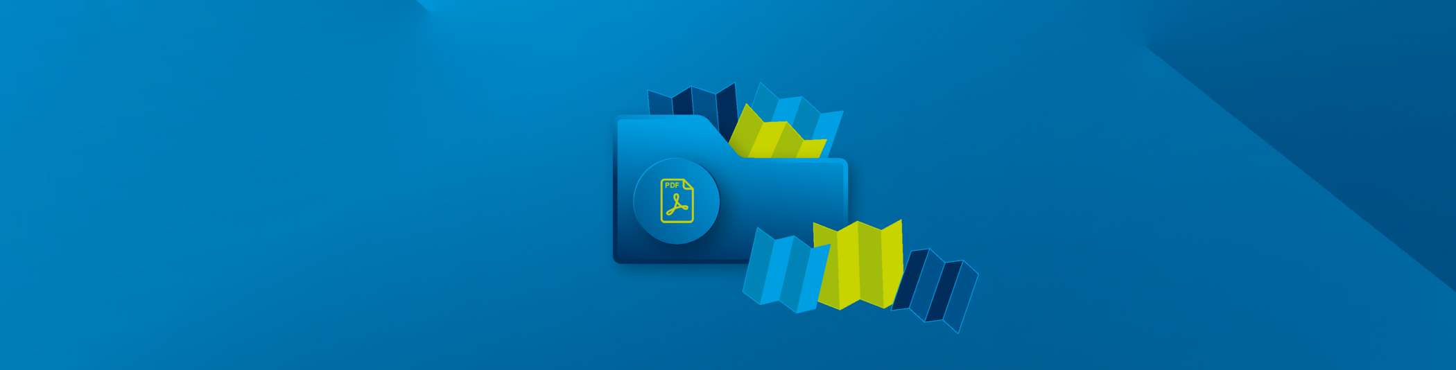 Grafik die Broschüren in einem Ordner darstellt