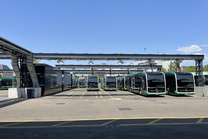 IVU Traffic Technolgies AG - Basler Verkehrs-Betriebe BVB Depotmanagement Lademanagement Elektrobusflotte Dieselbus intelligent automatisiert