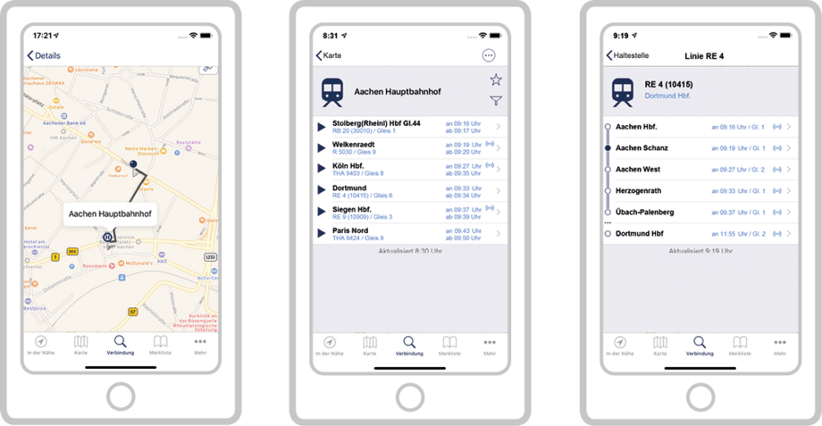 Darstellung der Software für Fahrgastinformationssysteme – IVU.realtime und IVU.journey