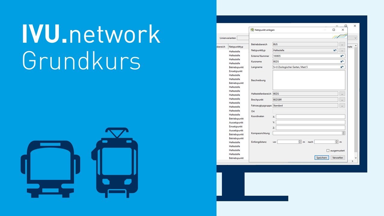 IVU.network Grundkurs - Schulung zu Netzplanung in Bus- und Straßenbahnbetrieben