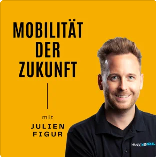 Julien Figur auf einem orangen Cover mit dem Titel Mobilität der Zukunft
