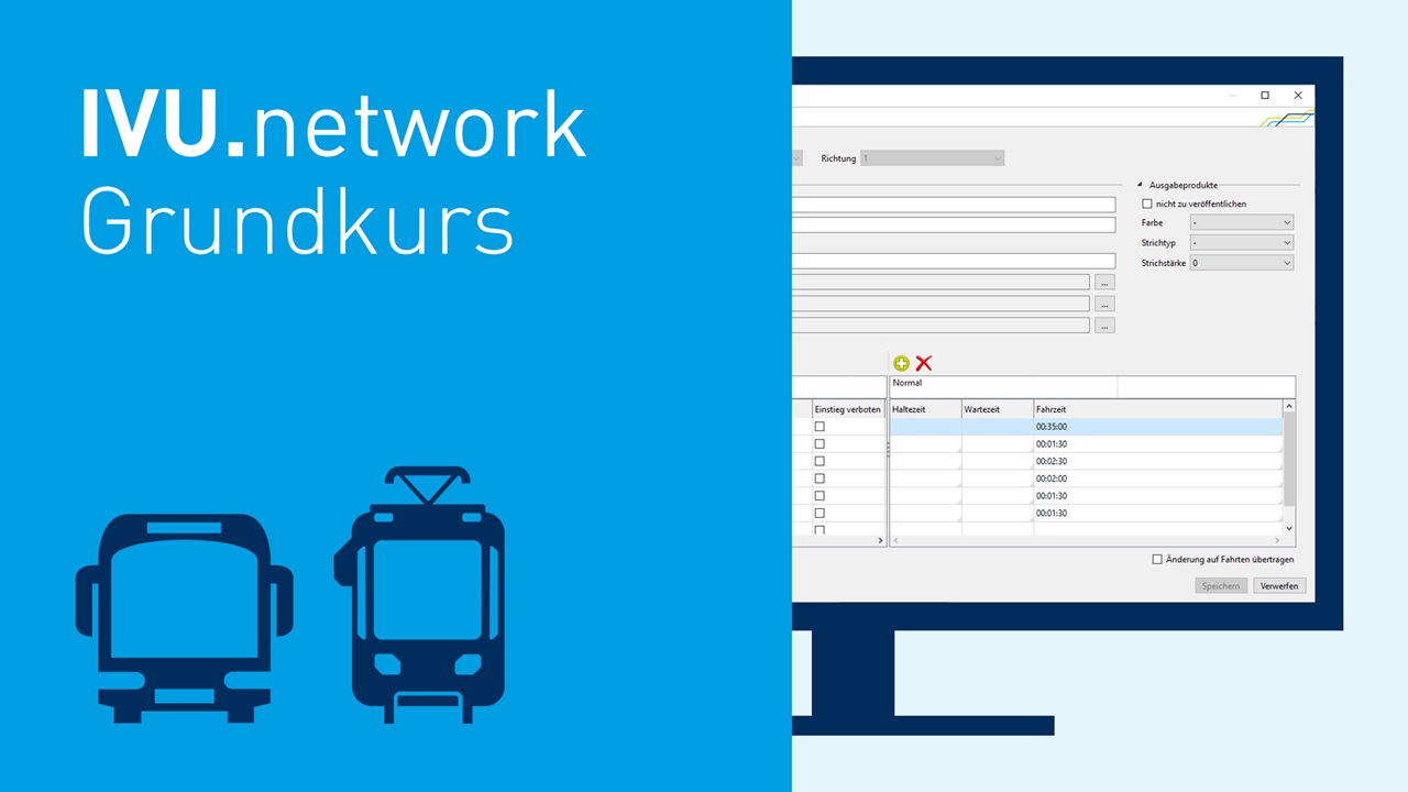 IVU.network Grundkurs - Schulung zu Netzplanung in Bus- und Straßenbahnbetrieben